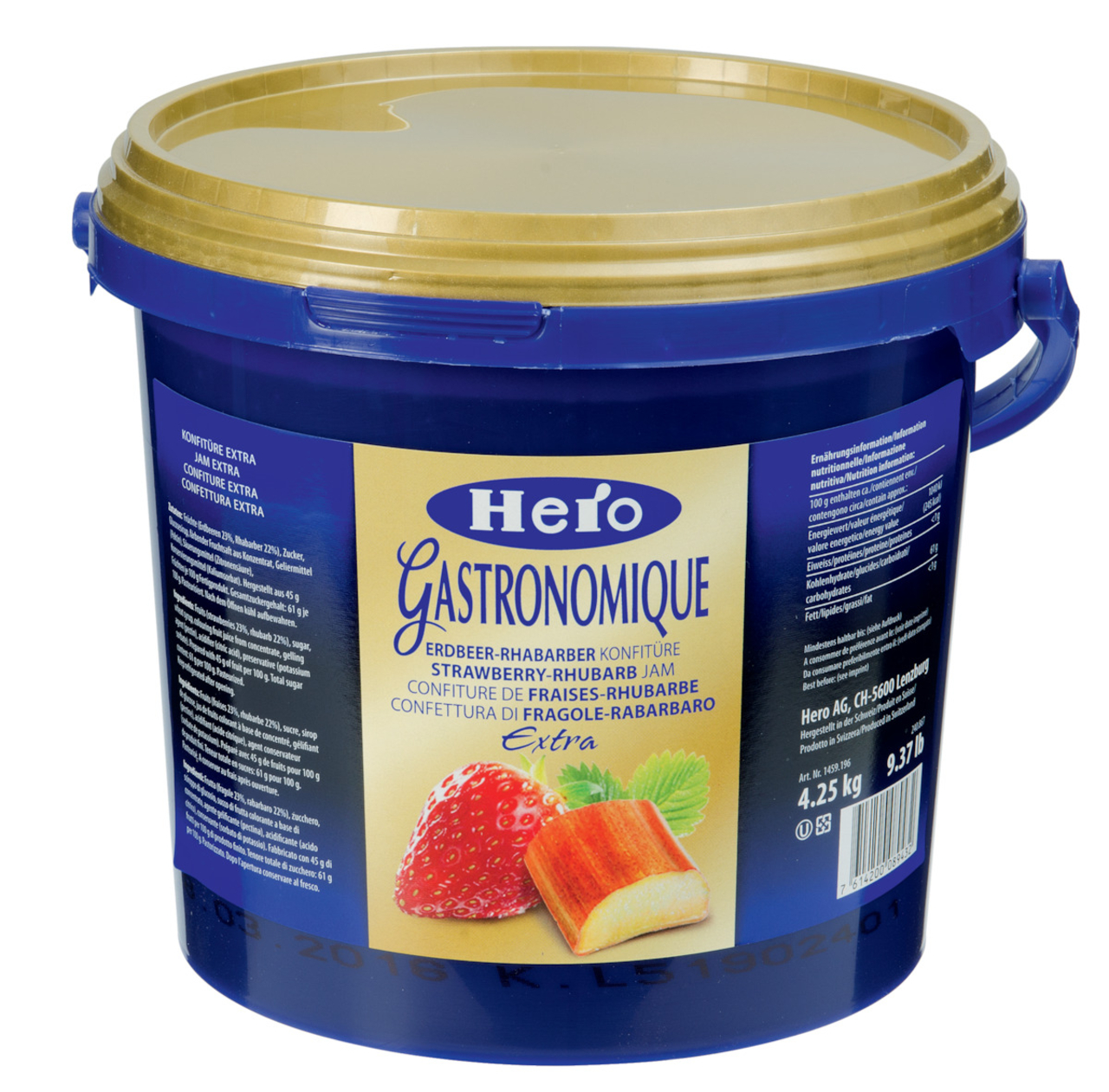 Confiture Fraises Rhubarbe Hero Kg